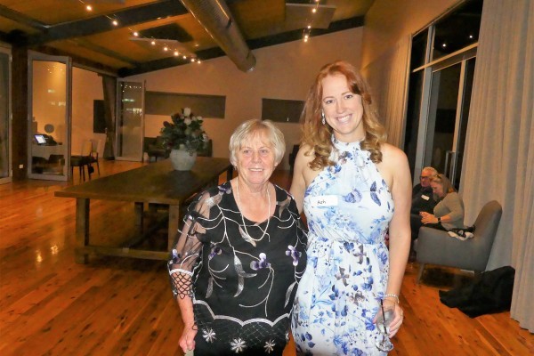 Willy with Shepparton Swimming Club Coach and Aquamoves employee Ashleigh Dunning. 